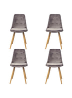 Set de 4 sillas de comedor Louis gris con diseño moderno y acabado elegante ideal para comedor en espacios contemporáneos