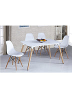 Set de 2 sillas de comedor réplica Eames blanco con diseño moderno y acabado elegante ideal para comedor en espacios contemporáneos