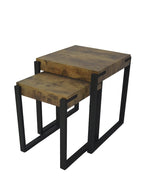 Set de 2 mesas laterales Nepal con diseño funcional y estilo contemporáneo ideal para complementar salas modernas