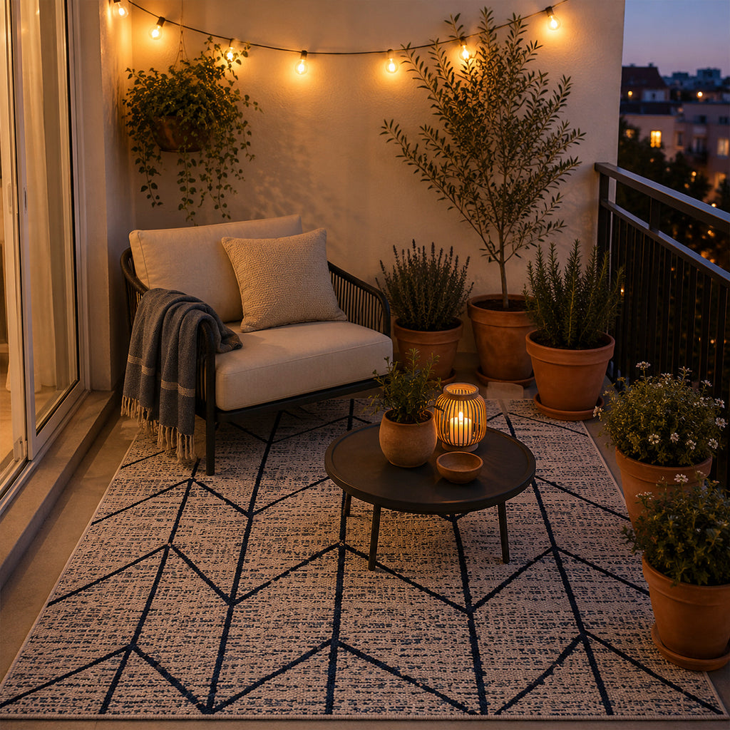 Tapete Decorativo Denim Indoor Outdoor Gris Claro