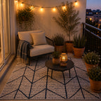 Tapete Decorativo Denim Indoor Outdoor Gris Claro