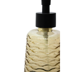 Set de accesorios para baño Glass Tide amarillo, accesorios de vidrio con diseño moderno ideal para baño elegante y funcional