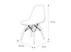 Set de 2 sillas de comedor réplica Eames blanco con diseño moderno y acabado elegante ideal para comedor en espacios contemporáneos