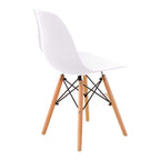 Set de 2 sillas de comedor réplica Eames blanco, sillas modernas de diseño icónico ideales para comedor contemporáneo