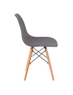 Set 2 sillas de comedor réplica Eames gris claro con diseño icónico y acabado moderno ideal para comedor en espacios contemporáneos