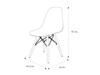 Set de 2 sillas de comedor réplica Eames blanco, sillas modernas de diseño icónico ideales para comedor contemporáneo