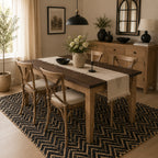 Tapete Decorativo Yute Ebony Zig Zag