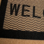 Tapete de entrada Fox Mat Welcome 40x60 cm, felpudo resistente con diseño de bienvenida ideal para puerta principal o exterior