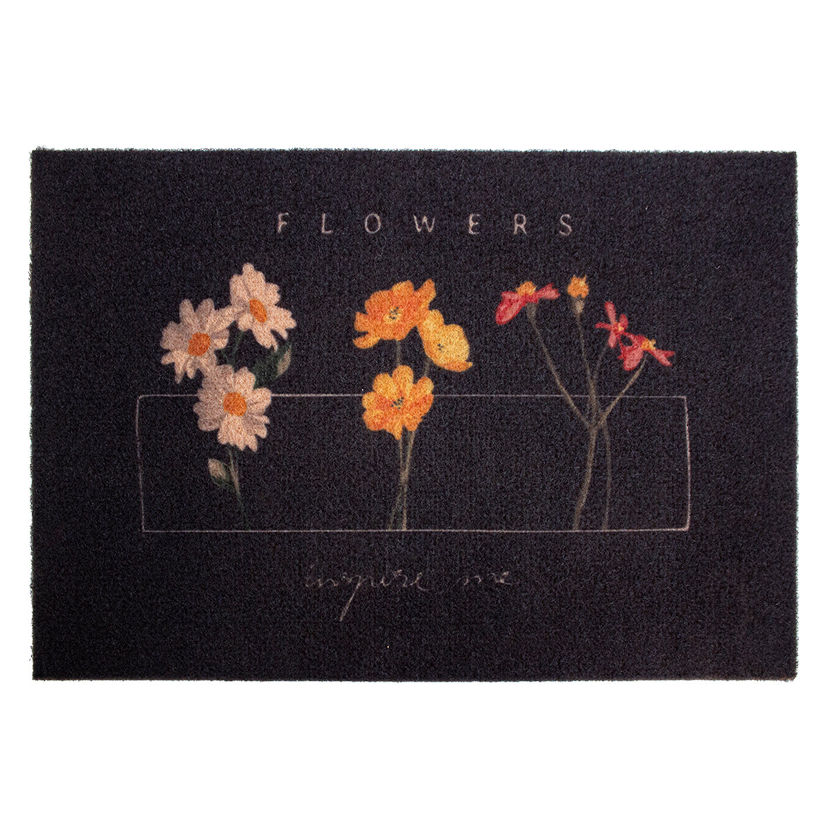 Tapete Entrada Fox Mat Flowers 40X60 cm