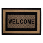 Tapete de entrada Fox Mat Welcome 40x60 cm, felpudo resistente con diseño de bienvenida ideal para puerta principal o exterior
