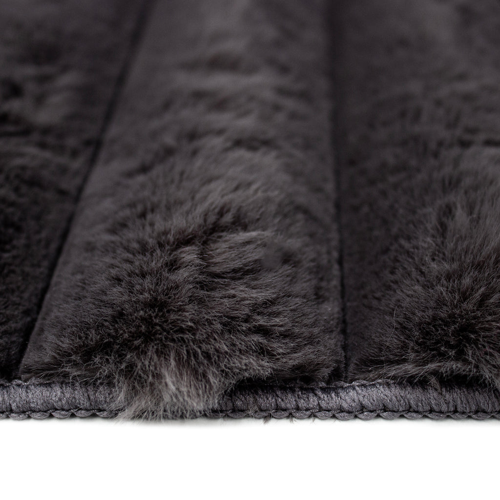 Tapete Pie De Cama Fuzzy Charcoal 60x150 cm