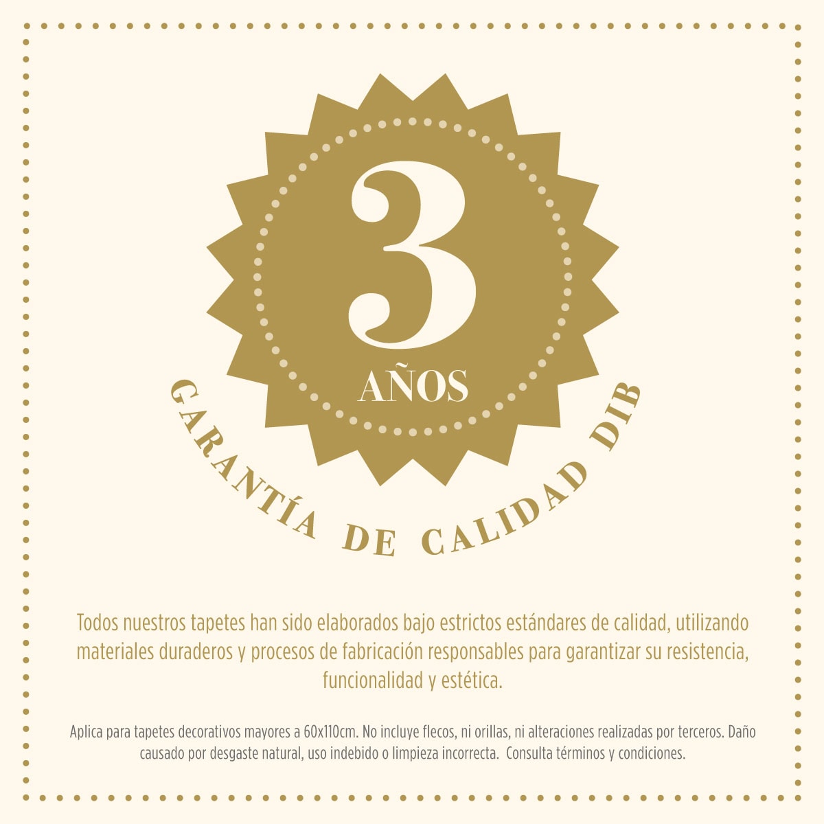 Garantía de calidad DIB México en tapetes decorativos, compra segura y productos duraderos