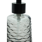 Set de accesorios para baño Glass Tide humo, accesorios de vidrio con diseño moderno ideal para baño elegante y funcional