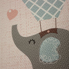 Tapete infantil Baby Playmat globos 140x140 cm, tapete acolchado ideal para juego, gateo y desarrollo del bebé