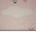 Tapete infantil Baby Playmat globos 140x140 cm, tapete acolchado ideal para juego, gateo y desarrollo del bebé