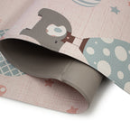 Tapete infantil Baby Playmat globos 140x140 cm, tapete acolchado ideal para juego, gateo y desarrollo del bebé