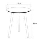 Set de 3 mesas laterales Ana gris con diseño moderno y funcional que aporta versatilidad y estilo a salas contemporáneas