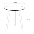 Set de 3 mesas laterales Ana gris con diseño moderno y funcional que aporta versatilidad y estilo a salas contemporáneas