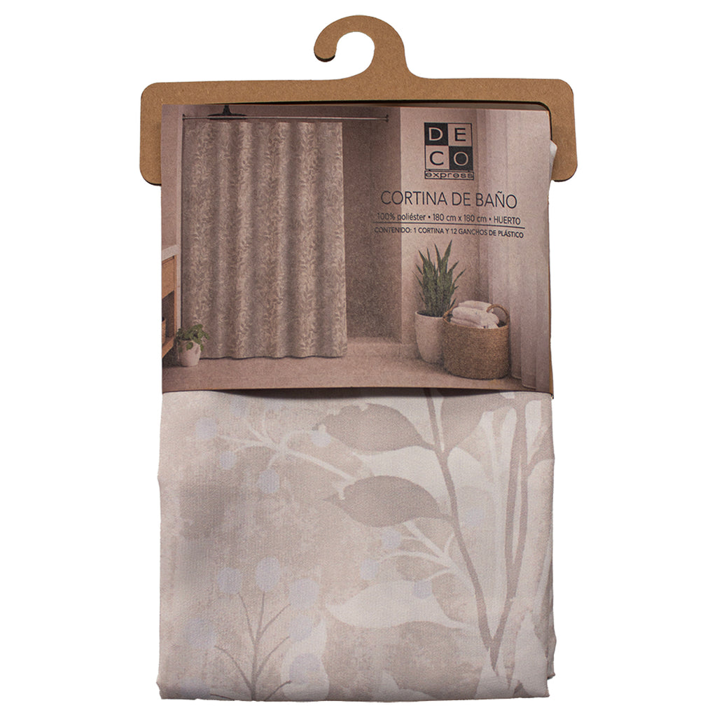 Cortina De Baño Poliéster Huerto 180x180 cm