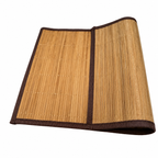 Set de 6 pz Mantel Individual Estera Bamboo Slim Guarda color Chocolate 30x45 cm