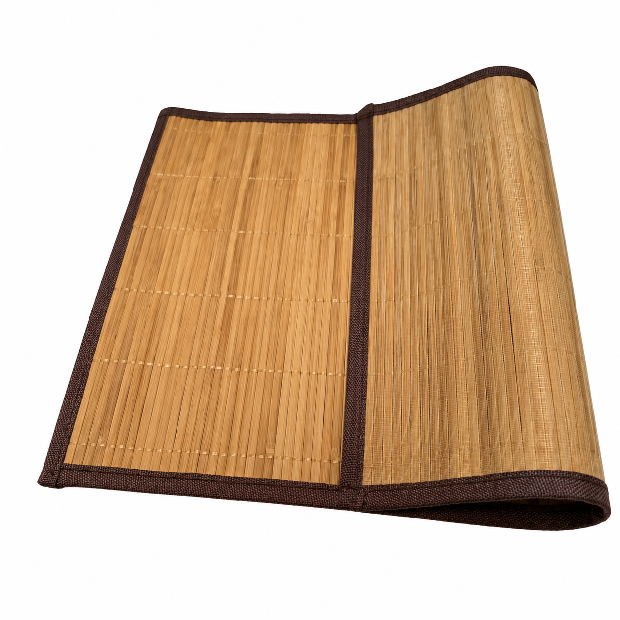 Set de 6 pz Mantel Individual Estera Bamboo Slim Guarda color Chocolate 30x45 cm