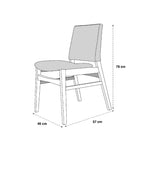 Set de 2 sillas de comedor Almería beige con diseño moderno y acabado elegante ideal para comedor en espacios contemporáneos