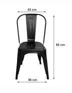 Set de 2 sillas de comedor Alpes gris claro con diseño moderno y acabado elegante ideal para comedor en espacios contemporáneos