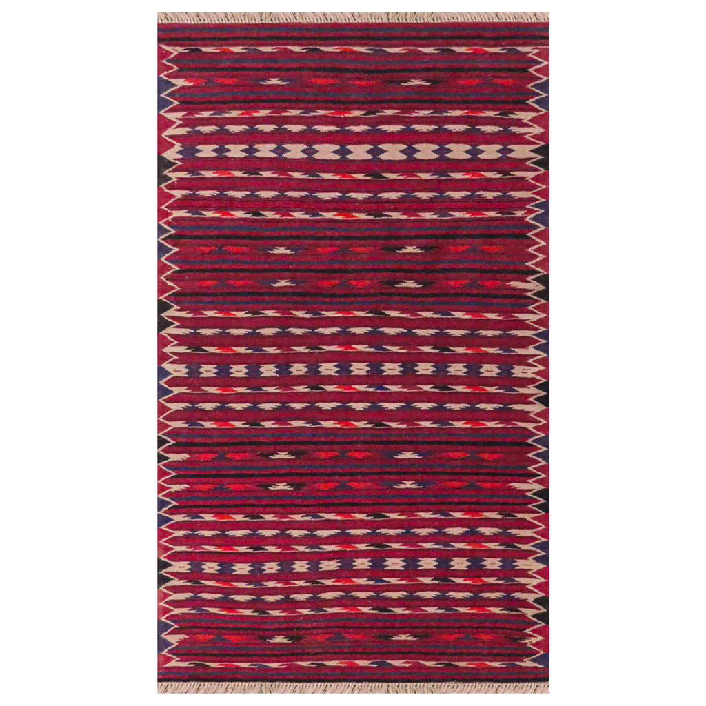 Tapete Bazhars Kilim Iran 100x200 cm con textura natural y diseño contemporáneo ideal para sala o recámara en espacios modernos