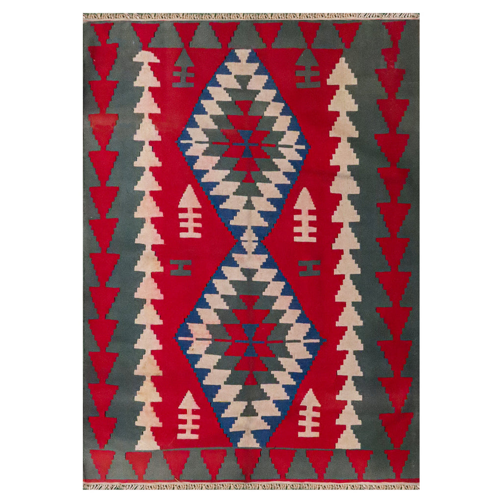 Tapete Bazhars Kilim turco 170x240 cm con textura natural y diseño contemporáneo ideal para sala o recámara en espacios modernos