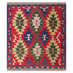 Tapete Kilim turco pieza única 185x200 cm con textura natural y diseño contemporáneo ideal para sala o recámara en espacios modernos