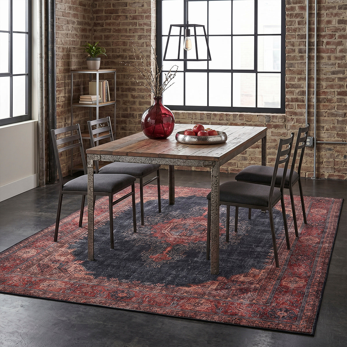 Tapete Decorativo Kyle Vintage Azul 190x290 cm
