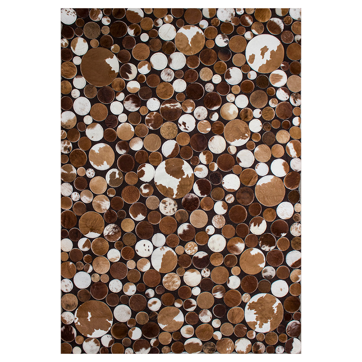 Tapete Decorativo Bazhars Leather Ring Beige (Pieza unica y exclusiva) 140X200 cm