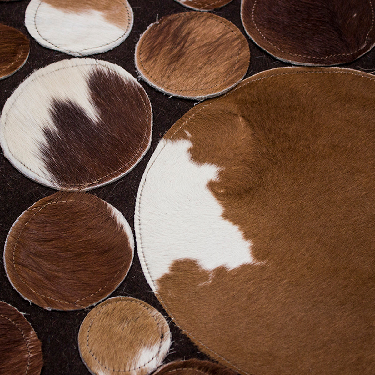 Tapete Decorativo Bazhars Leather Ring Beige (Pieza unica y exclusiva) 140X200 cm