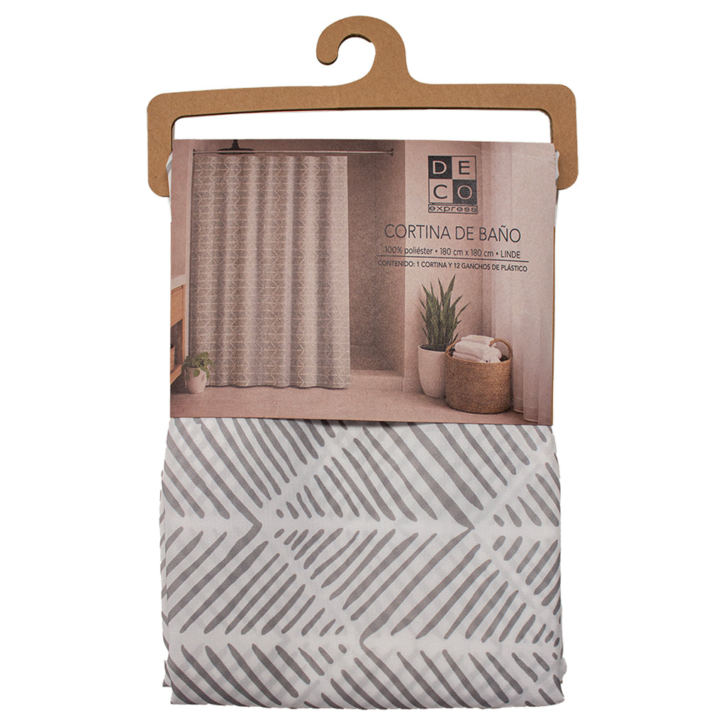 Cortina De Baño Poliéster Linde 180x180 cm