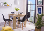 Mesa comedor Nis roble con acabado natural y diseño moderno que aporta calidez y funcionalidad al espacio de comedor