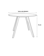 Mesa comedor Lisboa blanco con diseño limpio y versátil que aporta luminosidad y estilo al comedor