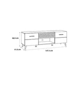 Mesa De TV Murcia Blanco/Roble