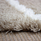 Tapete decorativo Shaggy Supreme Mix beige 120x170 cm y 160x230 cm, alfombra suave tipo shaggy con diseño moderno ideal para sala o recámara
