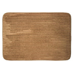 Tapete Memory Foam Lines beige 50x70 cm con textura suave y diseño contemporáneo ideal para baño en espacios modernos