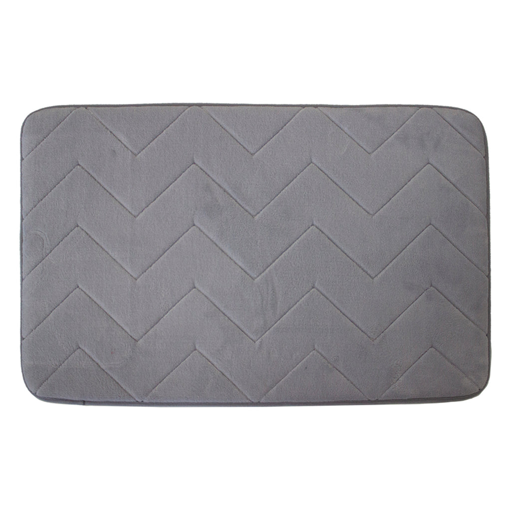 Tapete De Baño Memory Zig Gris Claro 40x60 Cm
