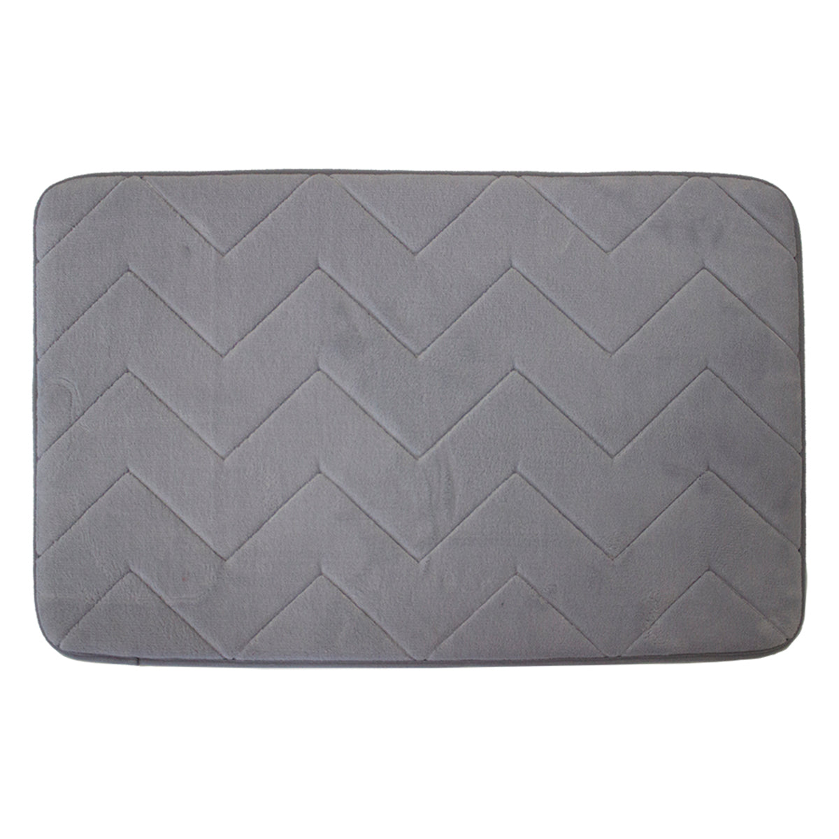 Tapete De Baño Memory Zig Gris Claro 40x60 Cm