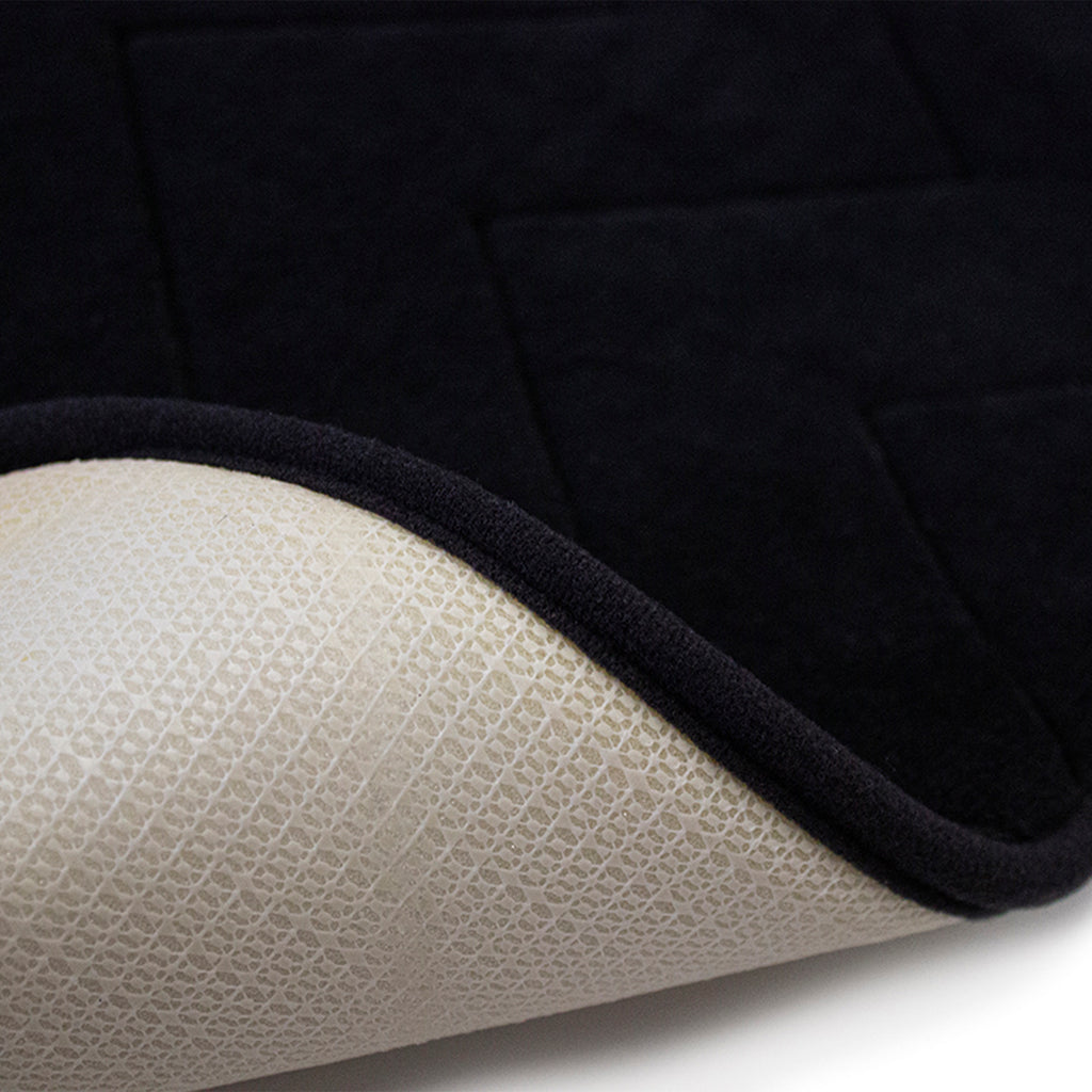 Tapete De Baño Memory Zig Negro 40x60 Cm