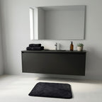 Tapete De Baño Memory Zig Negro 40x60 Cm