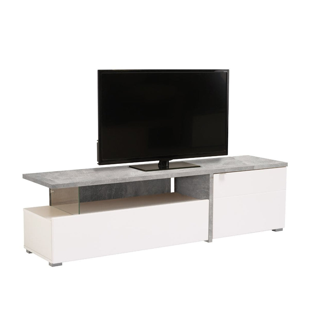 Mesa De TV Gloria Blanco/Gris
