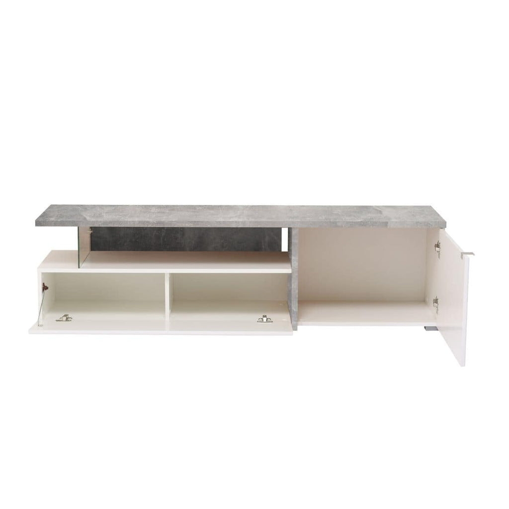 Mesa De TV Gloria Blanco/Gris