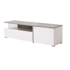 Mesa de TV Gloria blanco/gris con diseño moderno y funcional ideal para organizar y complementar salas contemporáneas