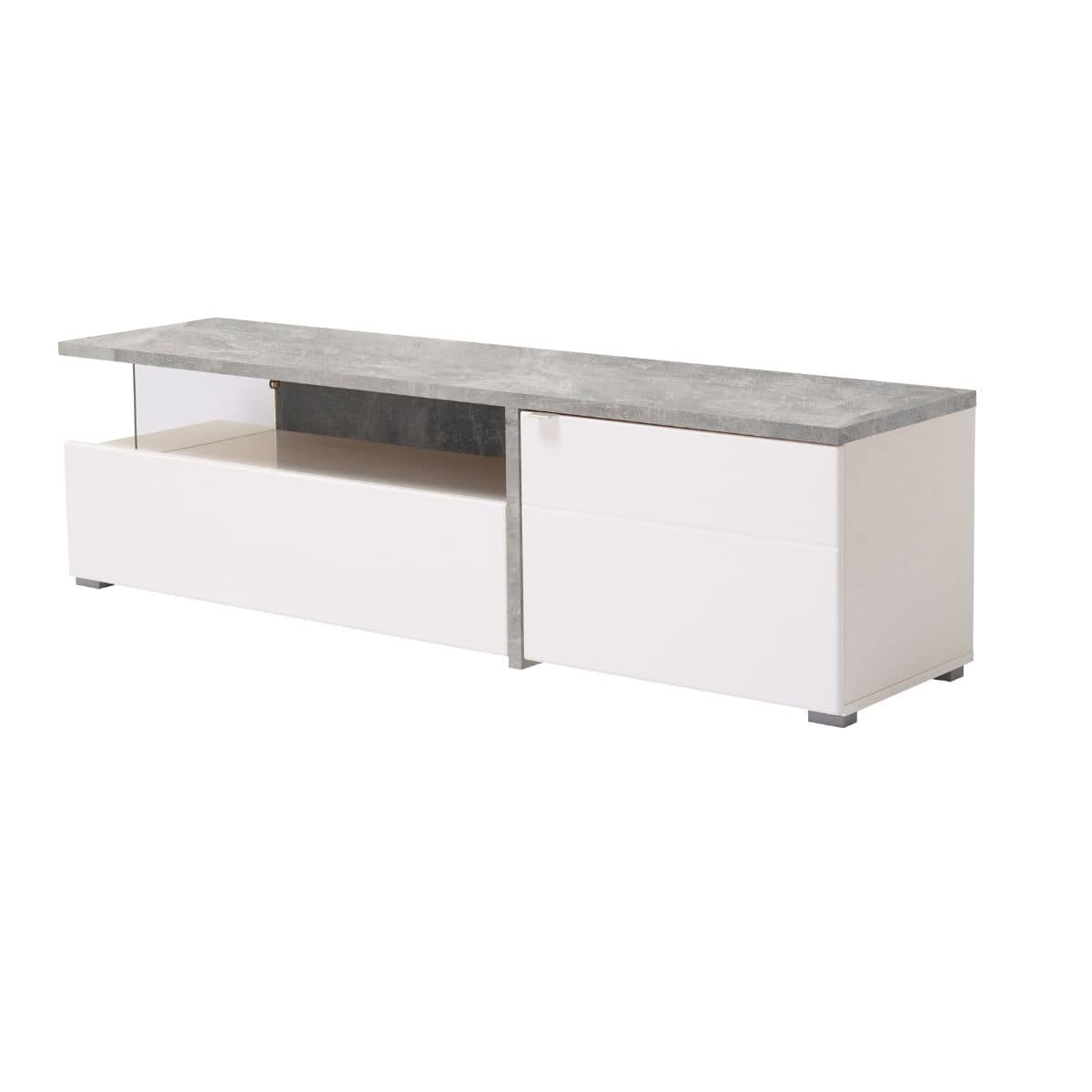 Mesa De TV Gloria Blanco/Gris