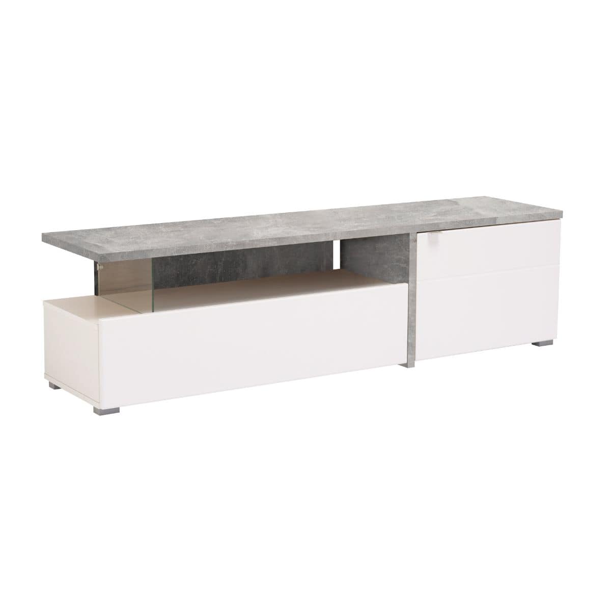 Mesa De TV Gloria Blanco/Gris