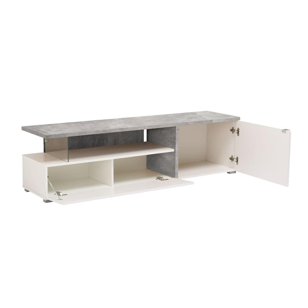 Mesa De TV Gloria Blanco/Gris