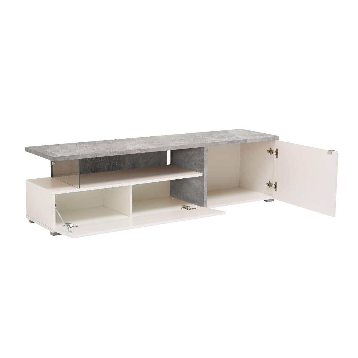 Mesa De TV Gloria Blanco/Gris